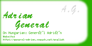 adrian general business card